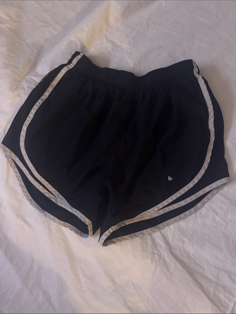 Nike Navy Running Shorts with White Trim
